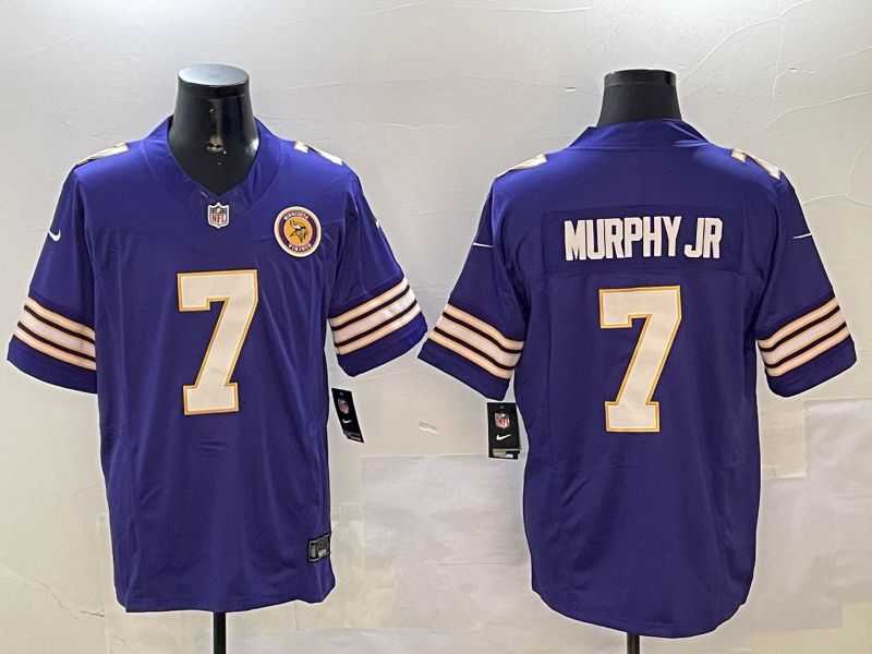 Men Minnesota Vikings #7 Murphy jr Purple Throwback Three generation 2024 Nike Limited NFL Jersey style 2->minnesota vikings->NFL Jersey